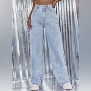 Light Wash Wide Leg Jeans